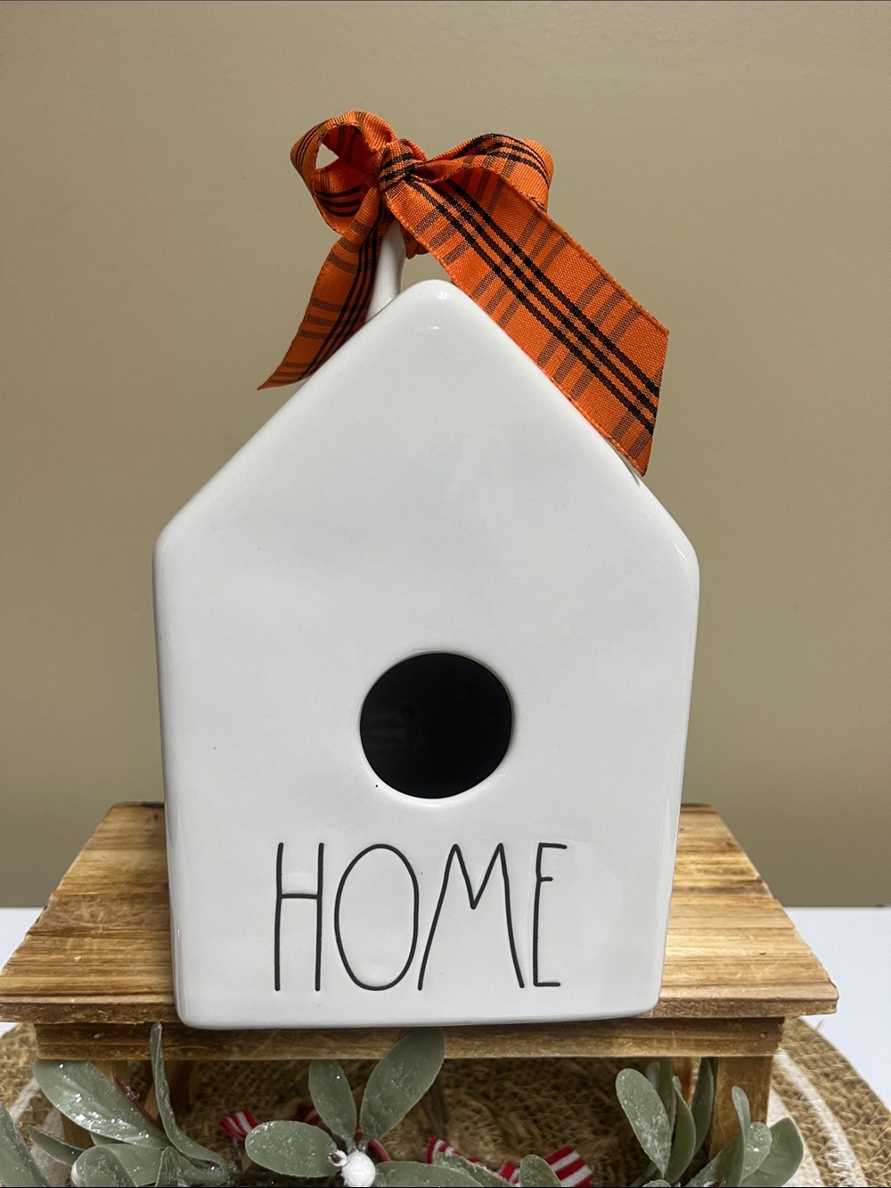 Rae Dunn “Home” Ceramic Birdhouse in good condition